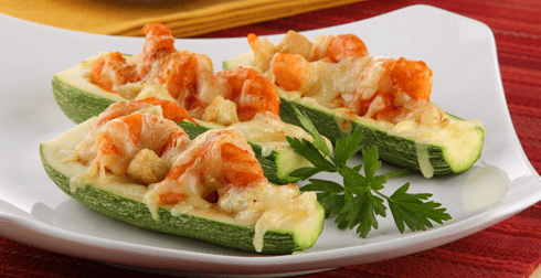 Calabacitas con camarón