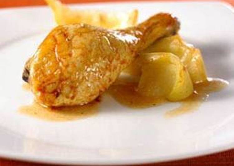 Gallina en salsa envinada
