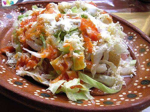 Tostadas de cueritos de cerdo comida tipica de aguascalientes