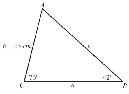 ejercicio 1 triangulo no rectangulo ley de los senos
