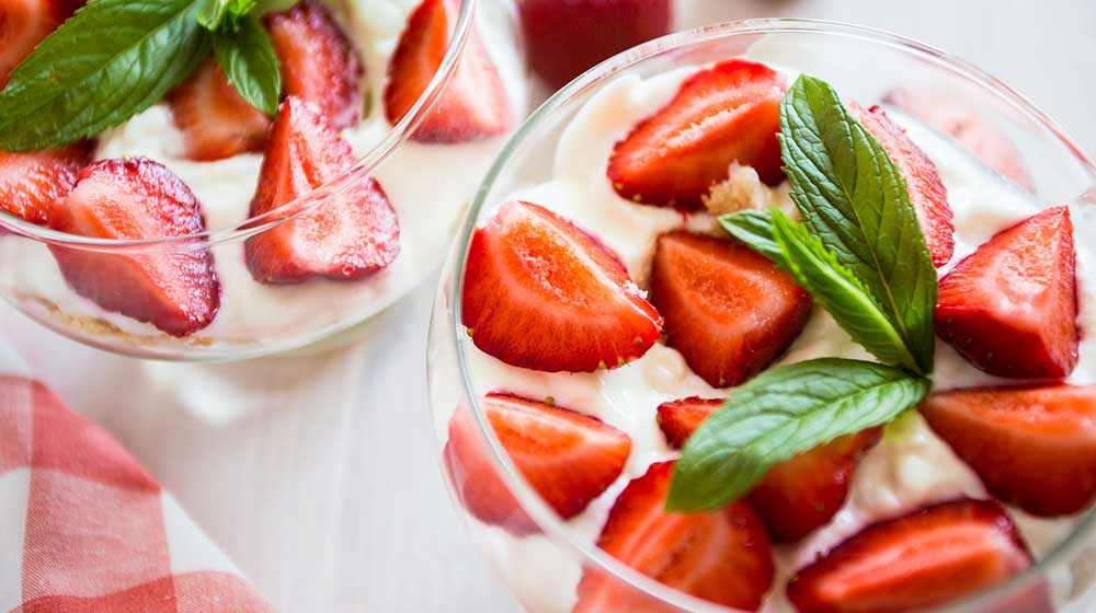 Fresa con Crema gastronomia de irapuato