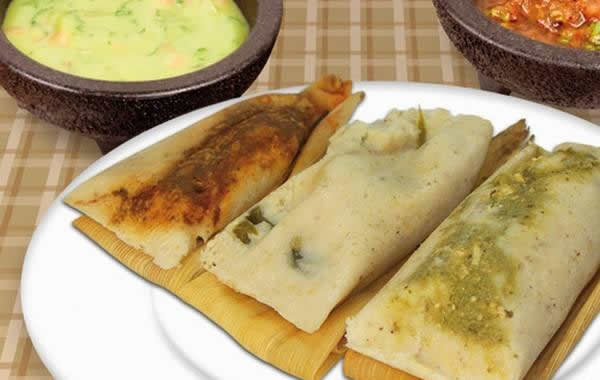Tamal en salsa verde o roja