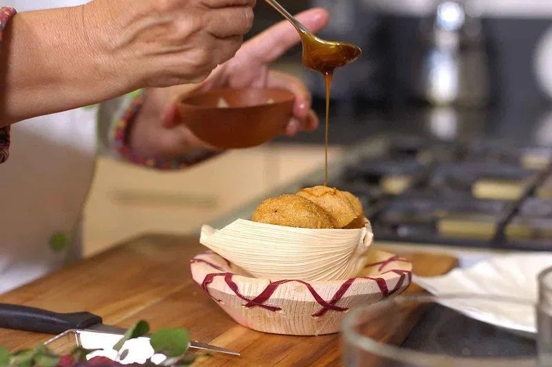 Torrejas de pinole postres de Aguascalientes