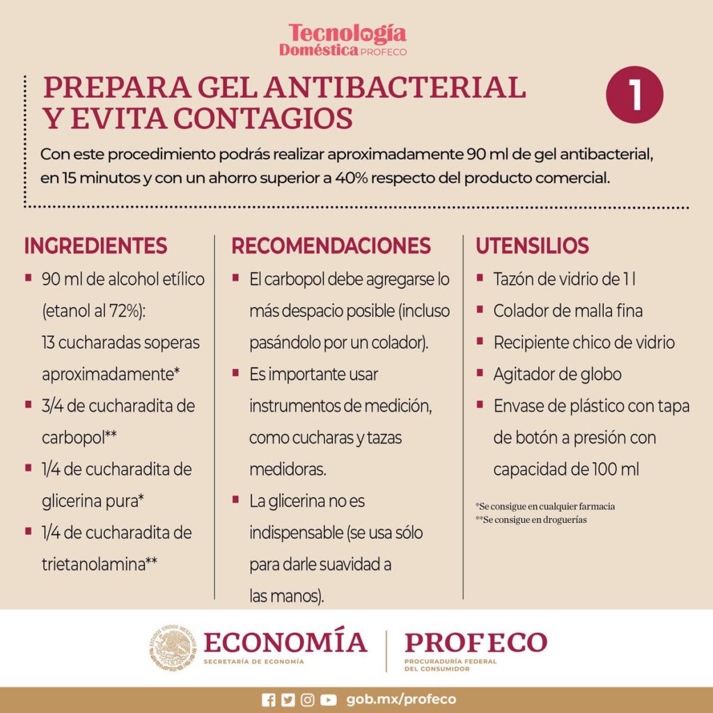 Como hacer gel antibacterial - materiales e ingredientes