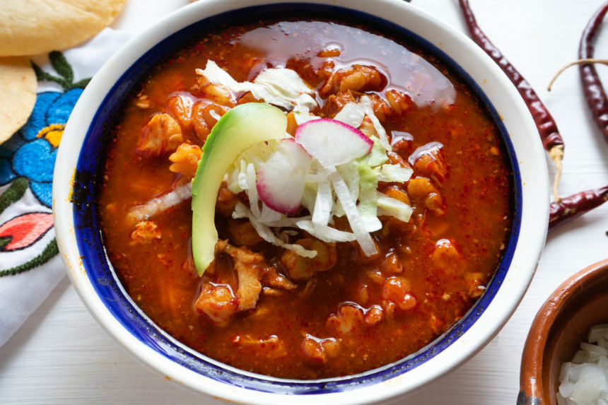 Pozole rojo comida tipica de queretaro