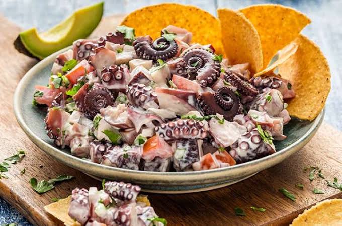 Pulpo Enamorado platillo tipico de guerrero