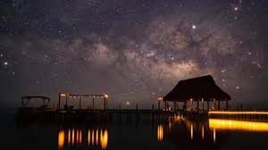 laguna bacalar de noche