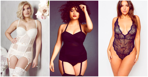 lenceria tipo curvy navideños