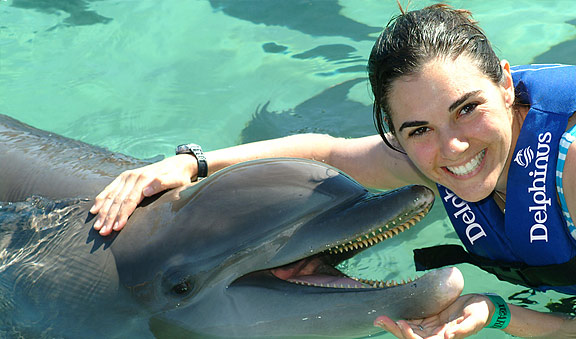 nado con delfines
