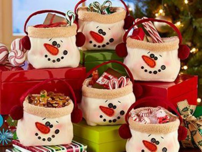 dulceros de navidad muñeco de nieve