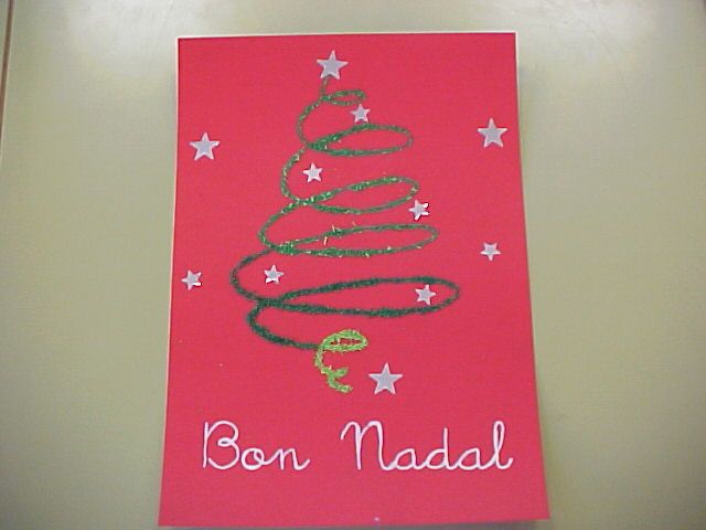 Invitaciones navideñas con purpurina