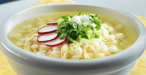 Pozole blanco comida morelense