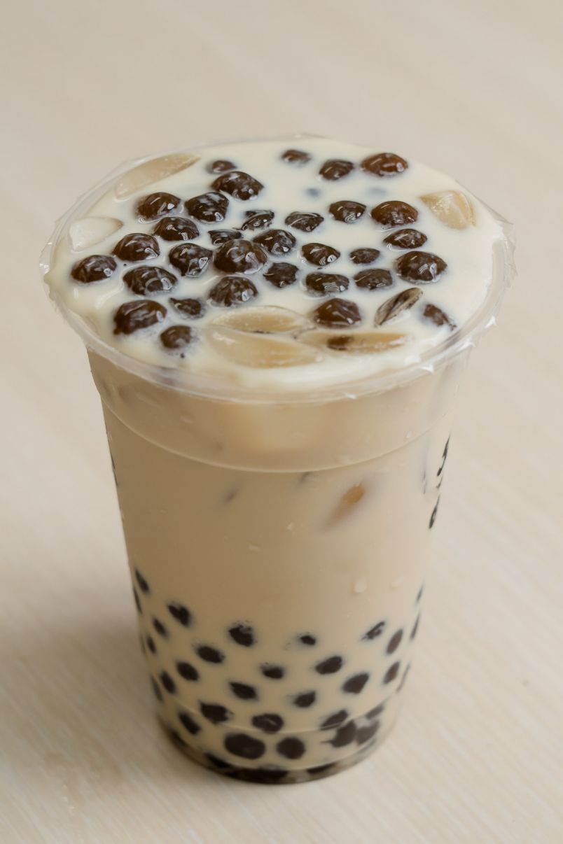 Te con leche y tapioca