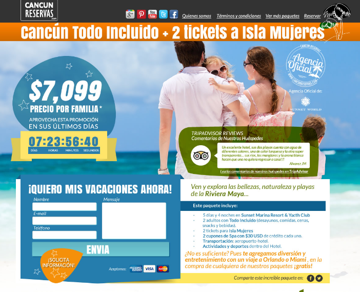 cuanto sale un paquete de viaje a cancun