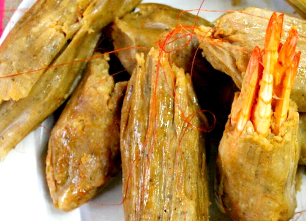 tamales de camaron gastronomia de la riviera de nayarit