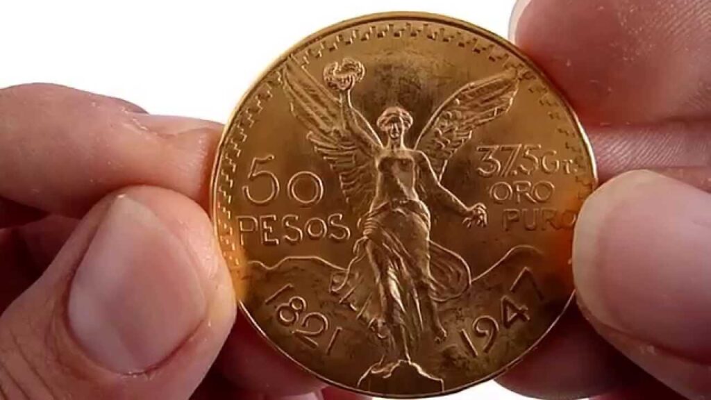 Centenario de Oro de 50 pesos monedas antiguas de mexico