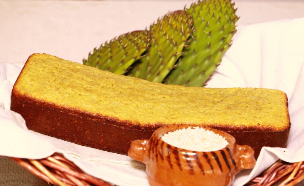 Pastel de nopal postre tipico de hidalgo