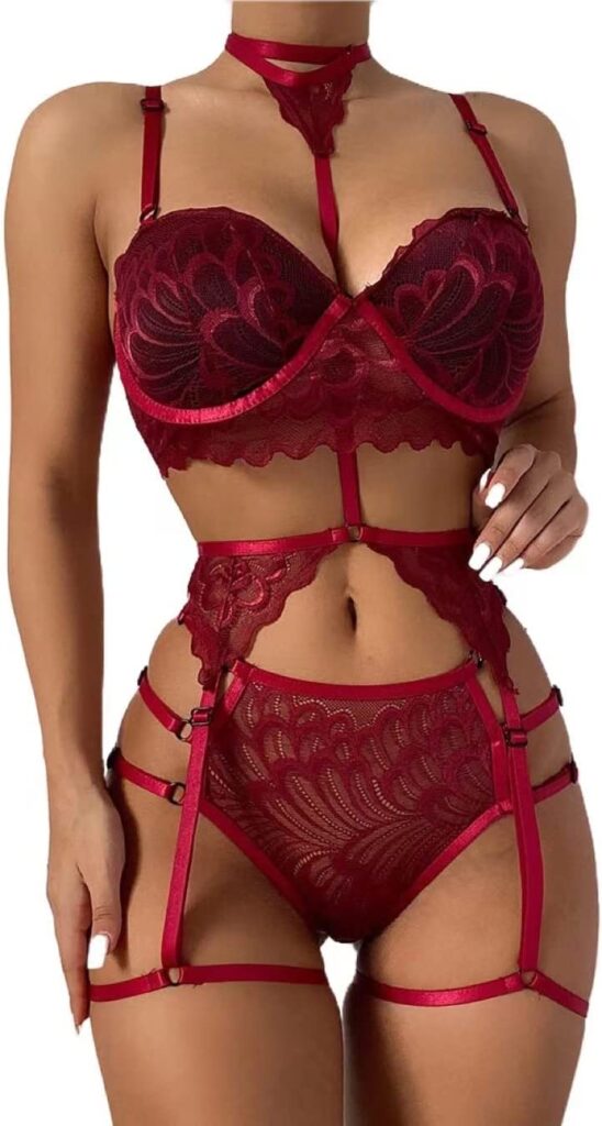 baby doll atrevido con Ligueros y Encaje