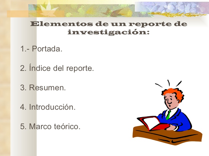 elementos de un reporte
