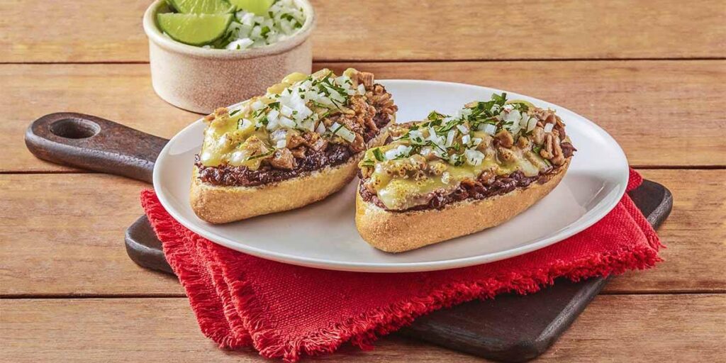 Molletes comidas rapidas mexicanas