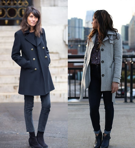 ropa elegante para navida con abrigos