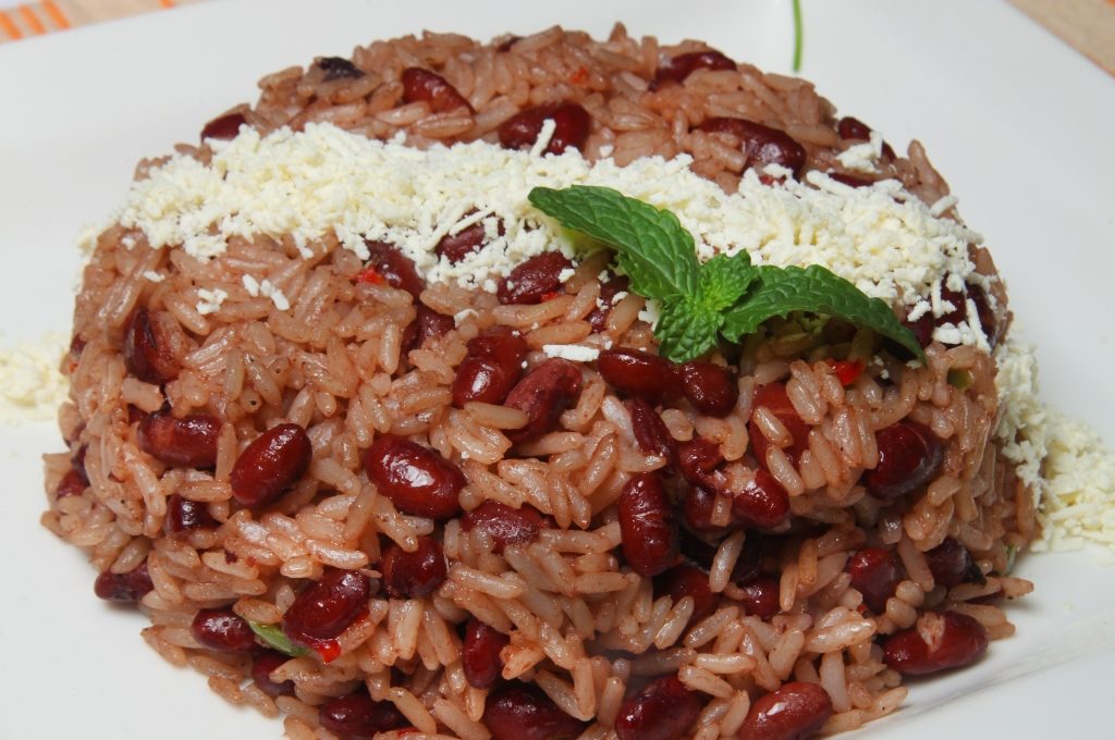 Rice and beans con coco