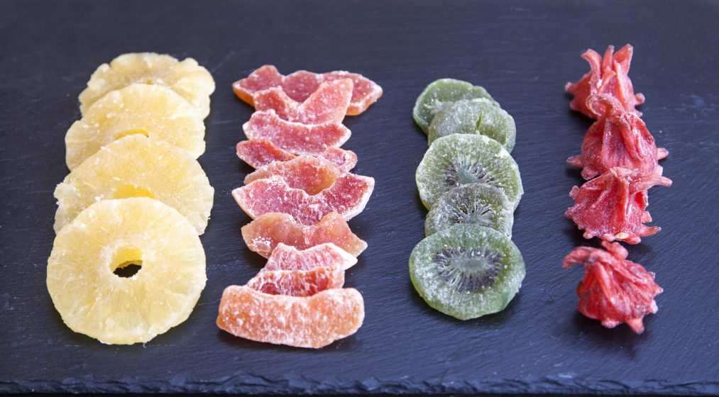 Frutas cristalizadas dulces mexicanos