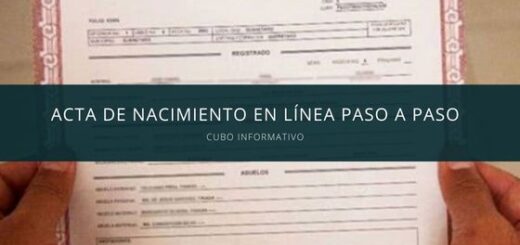 Acta de nacimiento en línea paso a paso
