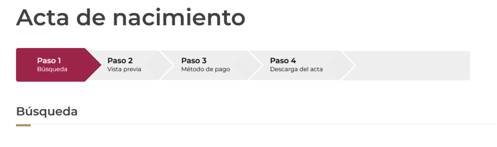 acta de nacimiento en linea