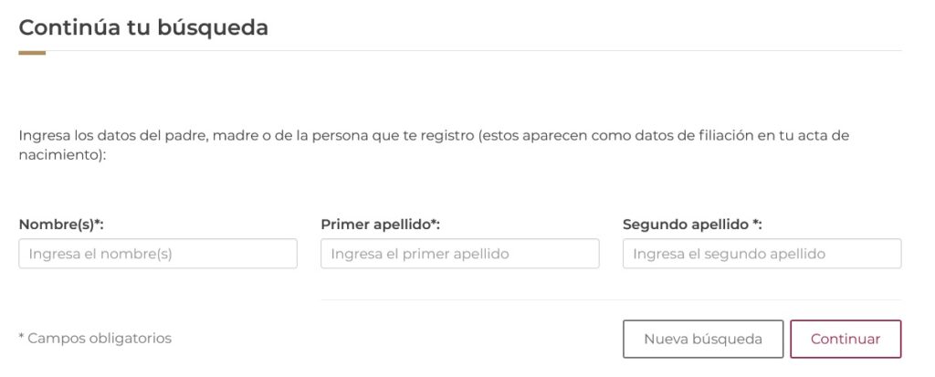 como buscar mi acta de nacimiento en linea