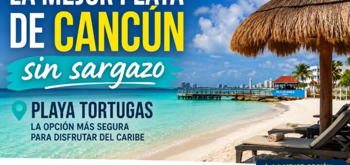 playa de cancun sin sargazo